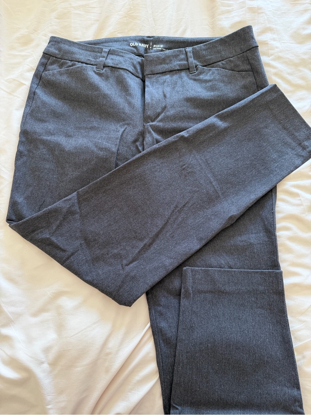 Old Navy Pixie Mid-Rise Dress Pants in Charcoal